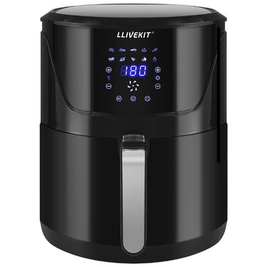 Фритюрниця LLIVEKIT з 2 камерами, 4.5L+4.5L, Airfryer 9-в-1, без олії, з сенсорним екраном, таймером