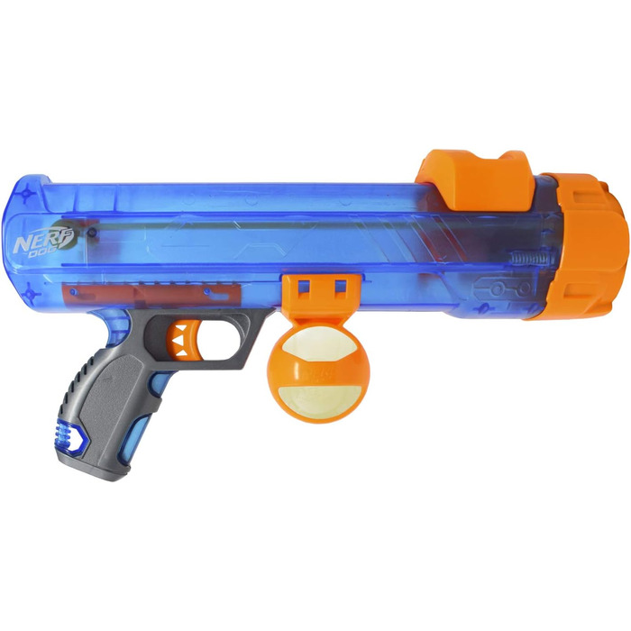 Іграшка для собак NERF Dog Бластер для тенісних м'ячів, прозорий, 50 см, з 1 м'ячем