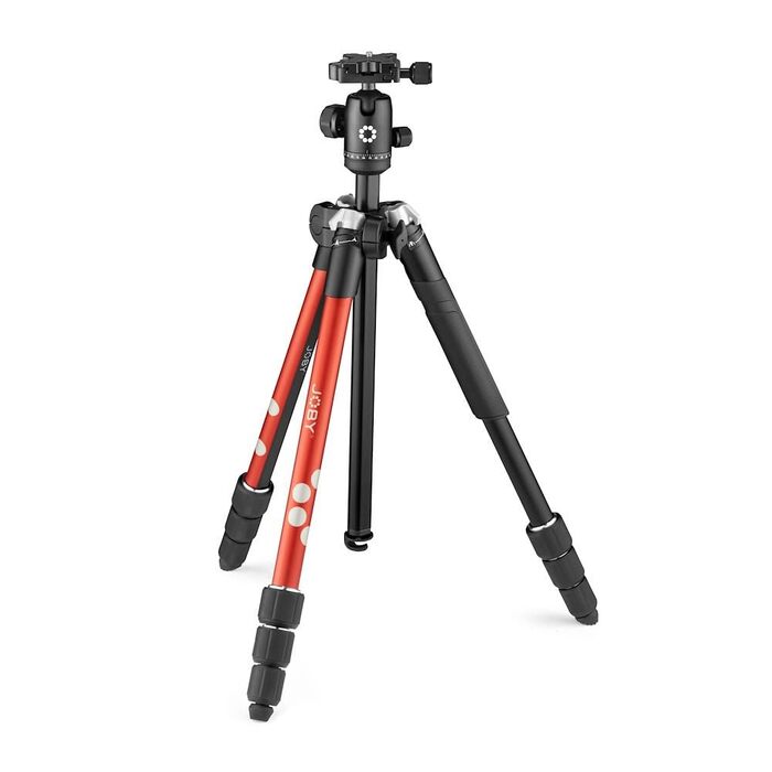 Штатив-трипод JOBY RangePod червоний алюмінієвий для смартфона та камер (DSLR, CSC, бездзеркальних) з кулястою головкою, затискачем та сумкою для влогерів, TikTok та YouTube