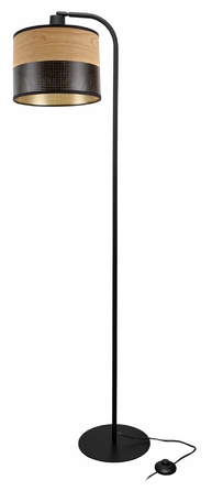 Сучасна торшерна лампа Glimex E27 60 Вт (бежевий, коричневий, чорний, жовтий)