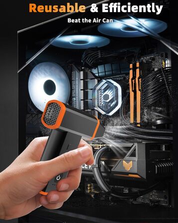 Електричний пилосос для чищення ПК, ноутбука та офісних пристроїв, 130000 об/хв, акумулятор 5000 mAh, портативний, з сумкою