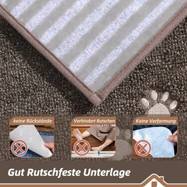 BEQHAUSE Non-Slip Stair Treads - 15 Piece Set - Washable Carpet for Stairs - Safe for Kids, Seniors & Pets - 100% Polyester with TPE Backing - 22x70cm