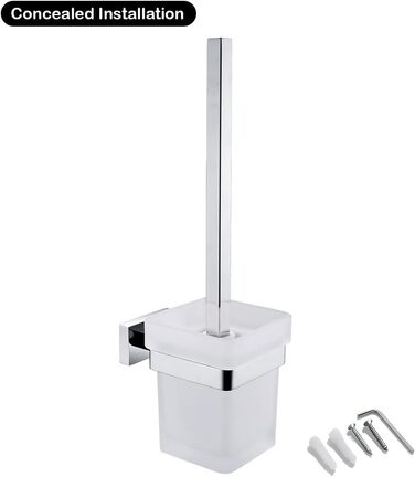 Набір для туалету Klobürste: щітка для унітазу та тримач на стіну, хром, нержавіюча сталь