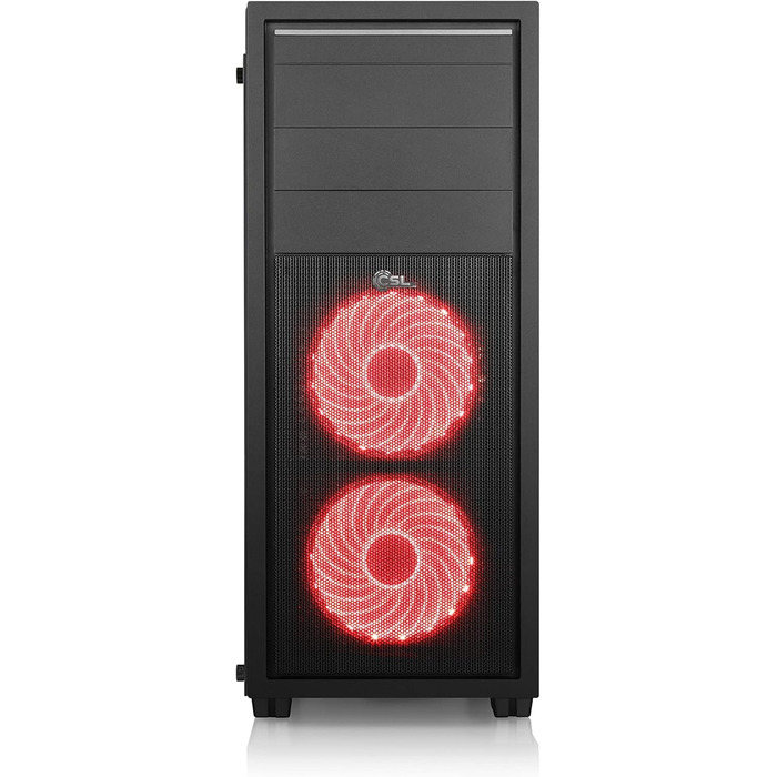 Корпус для ігрового ПК VITRUM PRO - Midi Tower, RGB підсвічування, скляна бічна панель, встановлені вентилятори, ATX, mATX, Mini-ITX, білий (APOLLON)