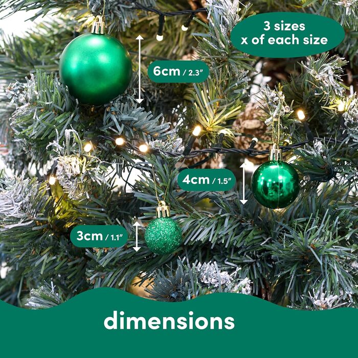 50 шт. ялинкові кулі 