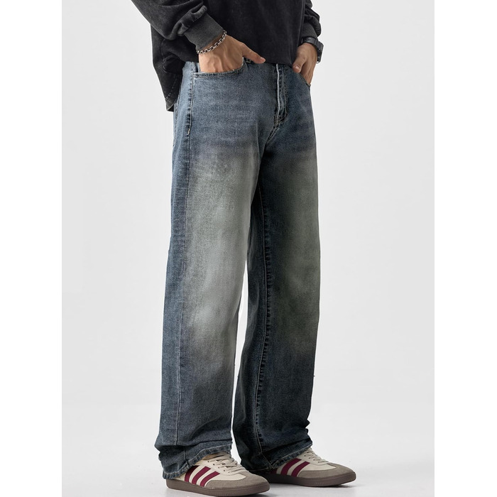 Чоловічі джинси Baggy JMIERR широкого крою, стрейч, вінтаж Y2K, сірі (M)