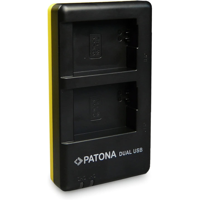 Зарядний пристрій PATONA USB-C Dual для акумуляторів Sony NP-FW50 (Alpha 7, A6000, A7S, DSC-RX10)