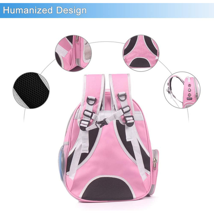 Рюкзак-переноска для котів та собак, капсульний рюкзак для тварин, для подорожей, з вентиляцією, схвалений авіакомпаніями