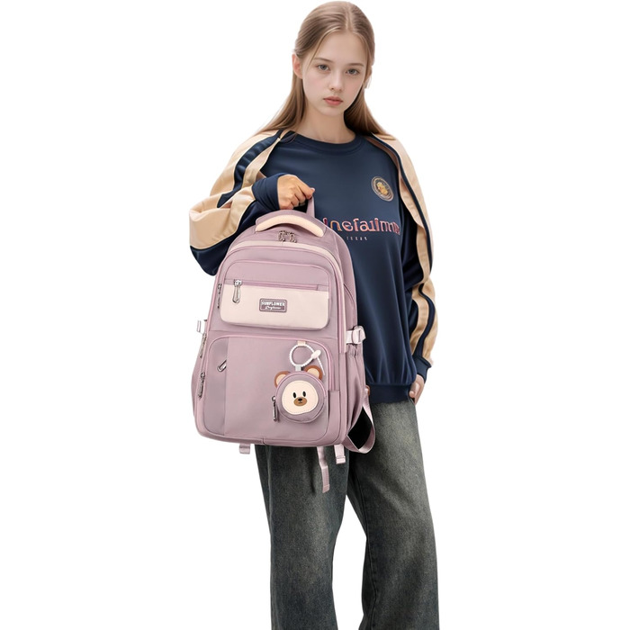 Дитячий рюкзак Makukke для школи, водонепроникний, 30л, 5 клас, зелений (фіолетовий)