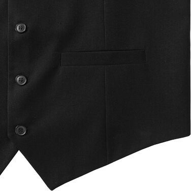 Чоловіча жилетка Parklees в стилі хіпстер/урбан, для ділового образу, формальна, Slim Fit, під костюм/смакінг, чорна, 3XL