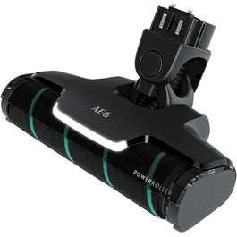 AEG AZE137 Power-Soft roller (floor nozzle ideal for hard floors, excellent suction power, LED headlights, fine dust & XXL particles, gentle cleaning, suitable for QX6, QX7, QX8-2, QX9, black) sleek, functional