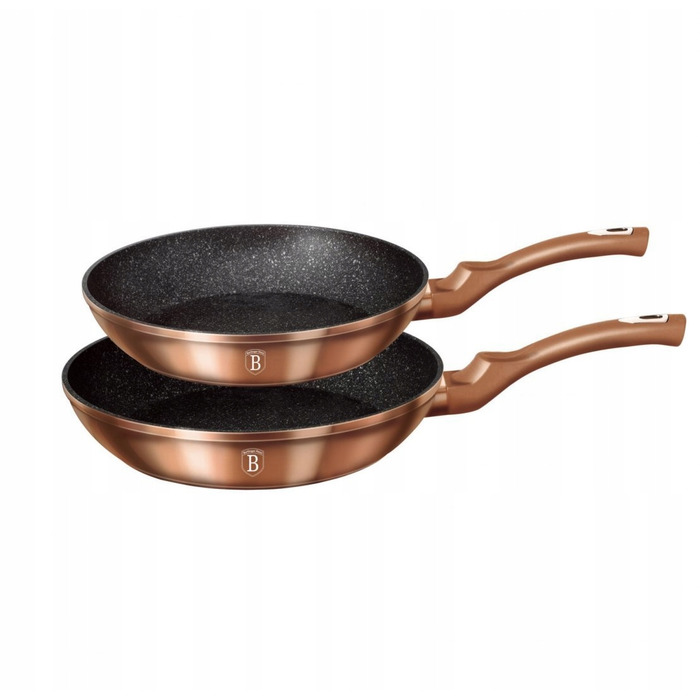 Сковорода традиційна Berlinger Haus Metallic Line Rose Gold, 26 см, мармурове покриття