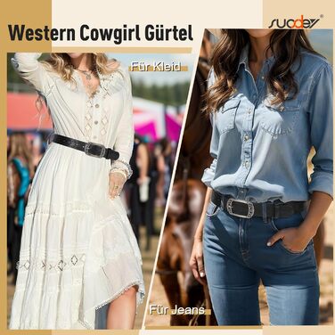 Жіночий шкіряний ремінь Suosdey класичний чорний з квітковою пряжкою для джинсів, суконь та одягу, 100 см, розмір талії 73-83 см