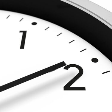 Cander Berlin MNU 3030 Wall Clock White Aluminum Silent 30.5 cm Analog Quiet Radio Clock