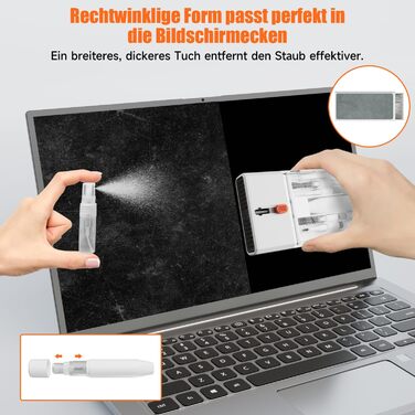 Набір для чищення гаджетів 22-в-1: навушники, телефони, клавіатури, камери, монітори, планшети, автоекрани. З щіткою та спреєм