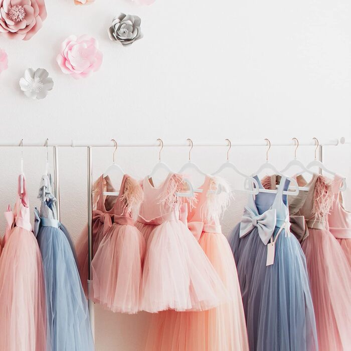 HOUSE DAY 60 шт. дитячі велюрові вішалки для одягу, преміум-якість, ультратонкі, антиковзні, 35.6 см