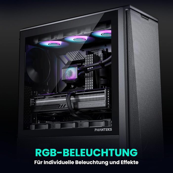 Phanteks Glacier One 360M25 Gen2: Система водяного охолодження AiO, 360 мм, 3 RGB вентилятори, тиха помпа 20 дБ, RGB-керування