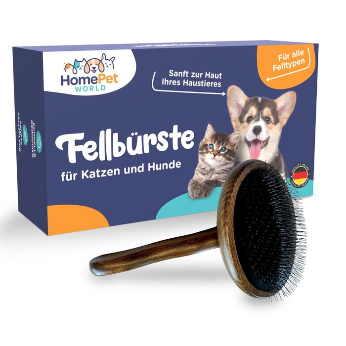 Двостороння щітка для собак і котів HomePetWorld 2 в 1 - для догляду за довгою та середньою шерстю, видаляє підшерсток та запобігає утворенню ковтунів