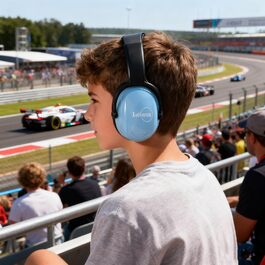 Навушники для захисту вух для малюків 0-2 роки - шумозахисні навушники для літака, сну та повсякденного використання | Регульовані, м'які та легкі для новонароджених та малюків, (дитячий блакитний)