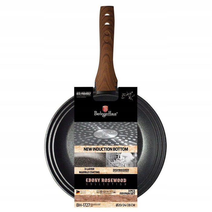 Сковорода гранітна традиційна Berlinger Haus EBONY ROSEWOOD, 24 см
