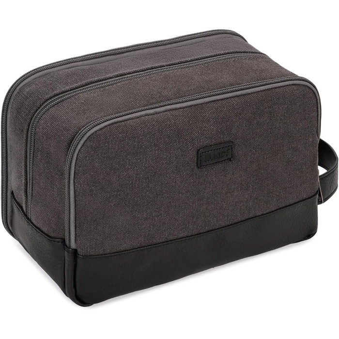 Чоловіча дорожня косметичка WANDF з канвасу, водонепроникна, зелена/темно-сіра