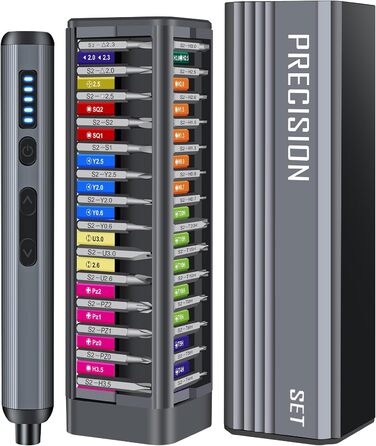 Набір інструментів для ювеліра та ремонту техніки Feinmechaniker, 52 в 1, з магнітним викруткою, 5 передач, регулювання моменту, для iPhone, iPad, Macbook, комп'ютерів, Switch, PS4, PS5, окулярів, годинників