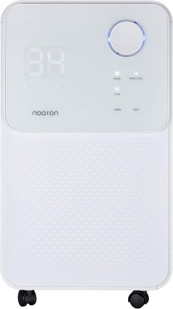 Зволожувач повітря та очищувач повітря Noaton DF 4114, 13.5 л/день, для приміщень до 25 м²/63 м3, 180 Вт, шланг для зливу, сушка білизни, таймер, проти вологи та плісняви, білий DF 4114 / 25 м2