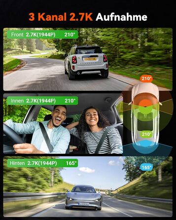 Панорамний відеореєстратор VANTRUE E360 Plus 5.2K Dual STARVIS 2 HDR 360°, з сенсорним екраном 1.54