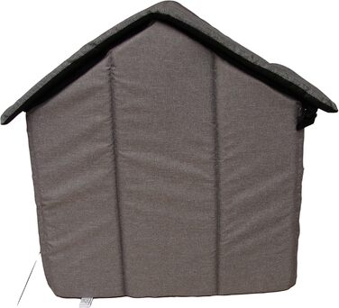 Будка для собак R.G. з ліжком та ковдром, сірого кольору (47x44x48 см)