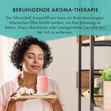 Ультразвуковий аромадифузор The Body Source - зволожувач повітря з 7 кольорами LED-підсвічуванням та таймером. Електрична аромалампа для ефірних олій. Ароматерапія для дому, офісу, спа. Об'єм 100 мл