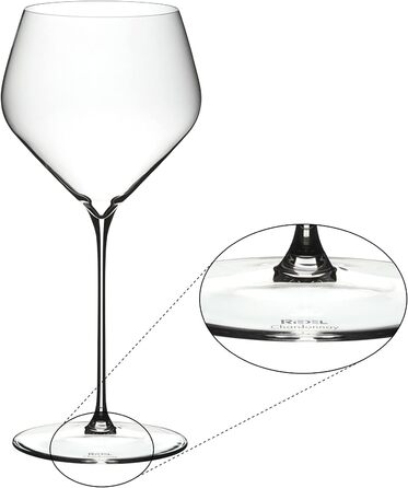 RIEDEL Veloce Chardonnay, Set of 2, clear crystal glass, premium machine-made