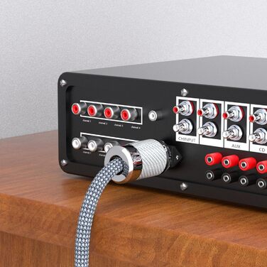 Сетевой кабель Monosaudio D503 High End HiFi, 2м, OFC бескислородная медь, разъем EU Schuko — IEC C15 для усилителя, DVD, декодера и сабвуфера