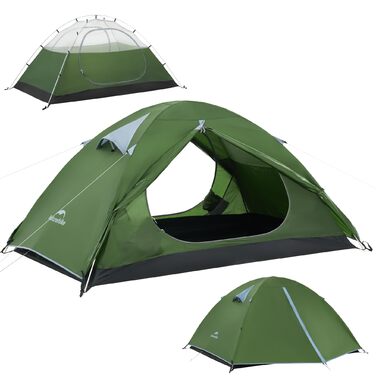 Намет Naturehike Bleik Ultralight 2-3 особи, водонепроникний (3000мм), для кемпінгу, туризму та трекінгу (240x290x125см, Зелений)