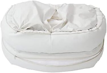 Ліжко для собак Juelle Fergus S-XXL з штучної шкіри, знімний коврик, м'яке собаче ліжко, крісло для собак (100x80x35 см, Бежевий)