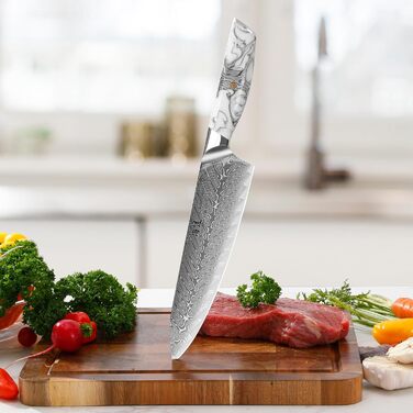 Японський ніж SHANGDAO Kiritsuke 20 см, 67 шарів сталі, ніж шеф-кухаря для кухні, суші