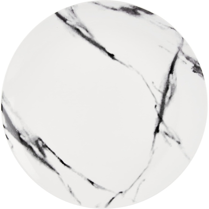 Набір посуду American Atelier Marble Coupe 16 предметів - Білий фарфоровий сервіз для вечері, обідні та десертні тарілки, чашки та піали. Ідеальний подарунок!