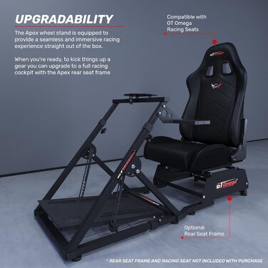 Стійка для керма GT Omega Apex: сумісна з Logitech, Thrustmaster, Fanatec (Sim Racing)