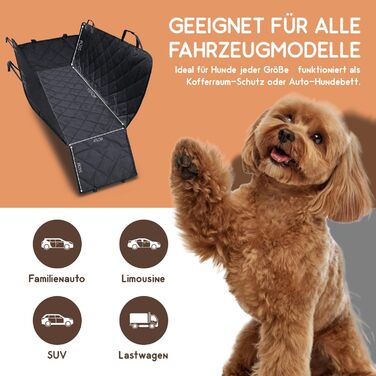 Накидка для собак у машину – водовідштовхувальна, неслизька та стійка до подряпин – захист заднього сидіння автомобіля для собак з боковими панелями, універсальна для легкових автомобілів, позашляховиків та вантажівок, ідеальна як захист заднього сидіння 