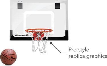 SKLZ Pro Mini баскетбольний кошик - ігровий кошик з м'ячем (одиночний, Pro Mini Hoop XL)