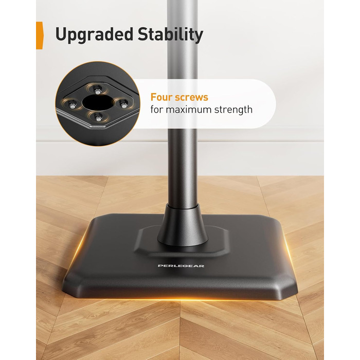 Підставка для колонок Perlegear PGSS12 - пара, регульована висота 83.8-106.7 см, для сателітів, з кабелеуправлінням, 6 кг