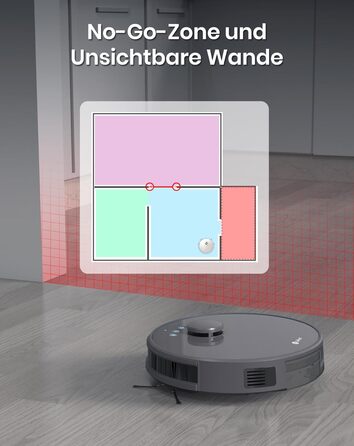 Робот-пилосос LEFANT Gen2 з функцією миття, 12000Pa, автоматична випорожнення, LiDAR навігація, розпізнавання килима, керування через додаток Freemove 3.0 та голосове керування, 8 тижнів бездротової роботи (M1G)