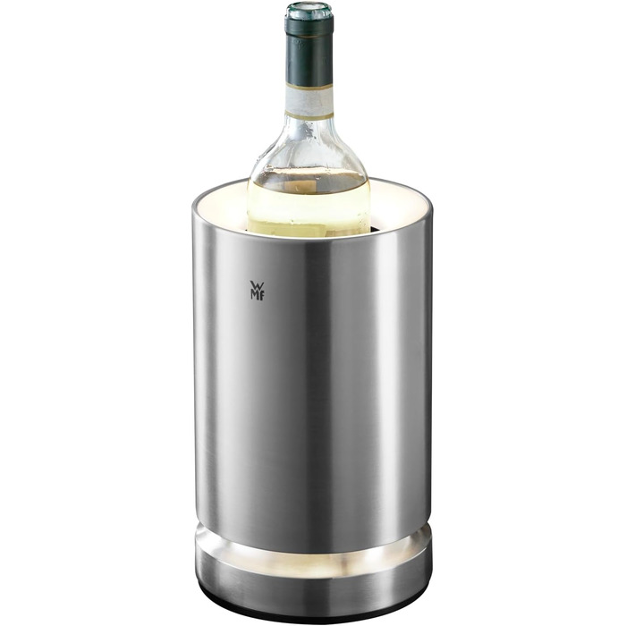 WMF Electric Bottle Cooler, Sparkling Wine or Wine Cooler Electric, Cooling Sleeve, LED Lighting