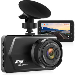 Відеореєстратор AQV Dashcam Auto Vorne und Hinten 4K з WiFi, 64GB SD, Loop, G-Sensor, APP, Нічне Бачення, 170°+140°, Superkondensator, Парковка (Grey-D3)