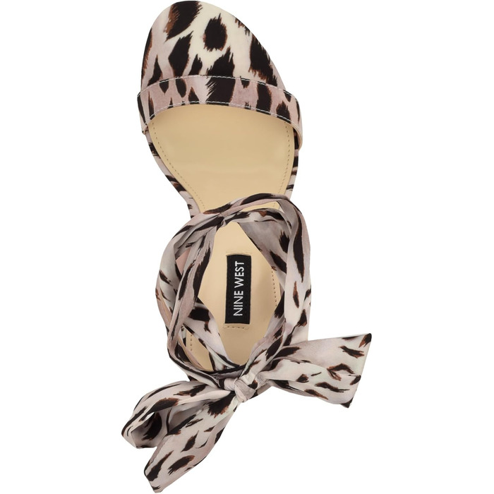 Босоніжки Nine West Kelsie на підборах, 39 EU, Леопардовий сатин (Light Natural Leopard Satin Multi 111)