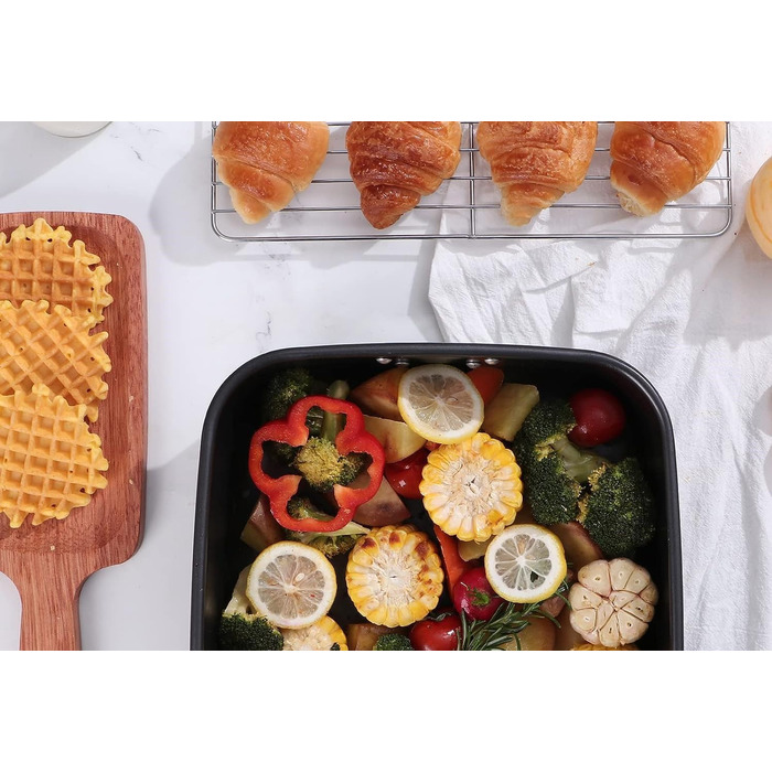 Форма для запікання LS Kitchen - гратен для лазаньї з ручками, сталева з антипригарним покриттям (39 см)