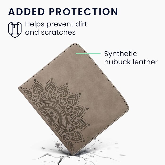 Чохол-книжка kwmobile для Pocketbook Era/Era Color: з екошкіри, з петлею для руки, сірий «Схід Сонця» 22