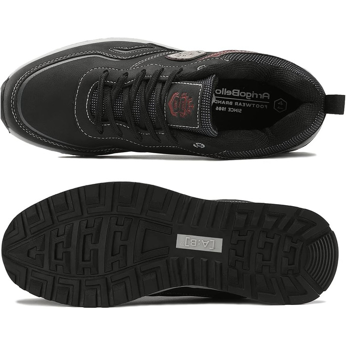 ARRIGO BELLO Кросівки чоловічі спортивні для ходьби та відпочинку, розмір 41-46, чорний