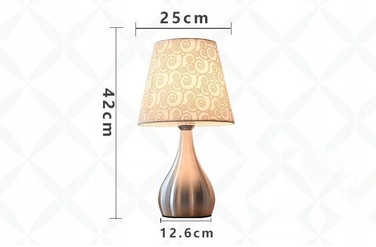 Сенсорна настільна нічна лампа з абажуром, LED, золотиста