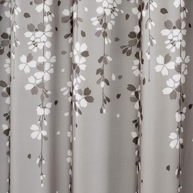 Шторка для душу Lush Decor з квітами, 183x183 см, сіра