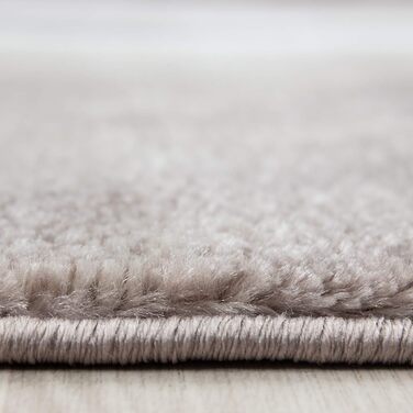 Килим для вітальні Carpetsale24 140x200 см Чорний, сучасний дизайн, короткий ворс, для спальні, їдальні, кухні, дитячої кімнати, миється, легко чиститься, надзвичайно м'який